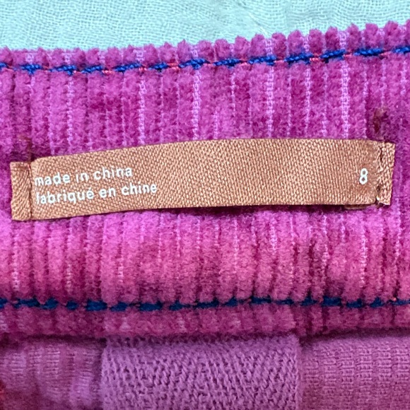 Pilcro by Anthropologie Pink Corduroy Button-Front Skirt Sz 8 - Picture 6 of 16